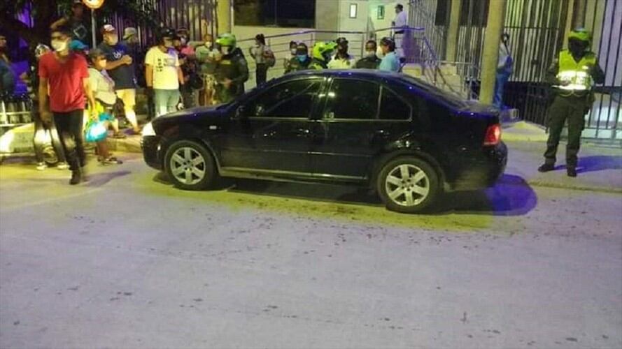 Las víctimas que se movilizaban en el vehículo respondieron al ataque de sus homicidas. Foto: Twitter  Secretaria de Seguridad