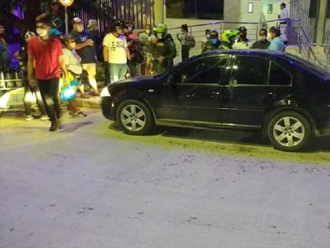 Las víctimas que se movilizaban en el vehículo respondieron al ataque de sus homicidas. Foto: Twitter  Secretaria de Seguridad