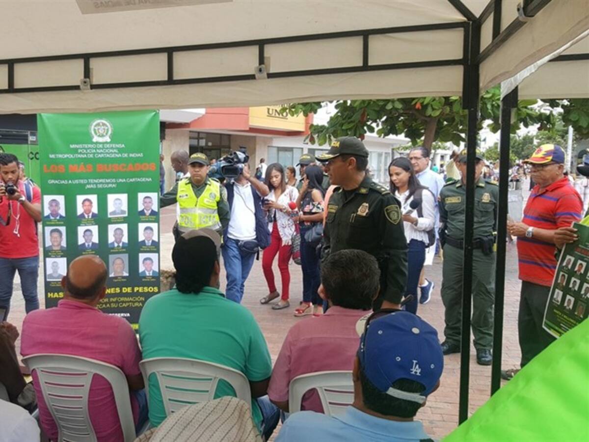 Autoridades difunden cartel con los delincuentes más buscados de Cartagena