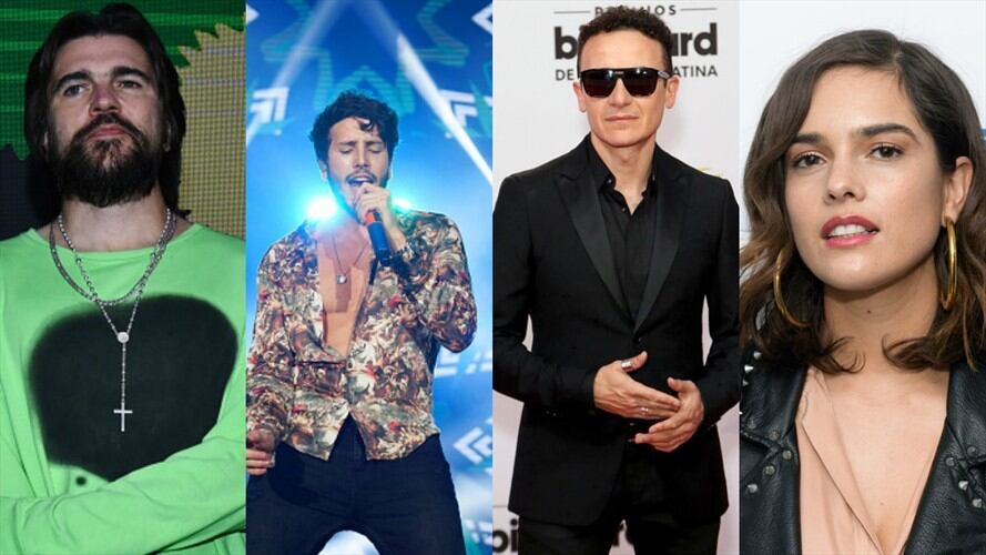Juanes, Fonseca, Sebastián Yatra y Paula Arenas. Foto: Getty Images