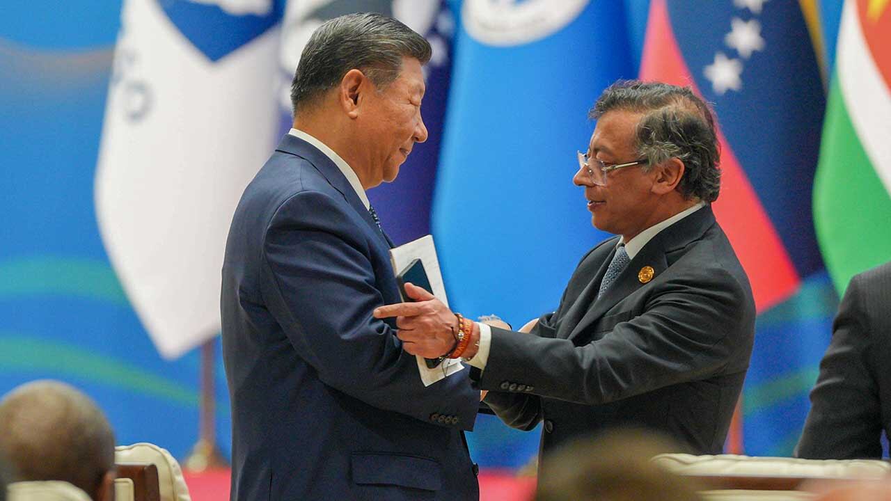 Xi Jinping y Gustavo Petro. Foto: cortesía Presidencia de la República.