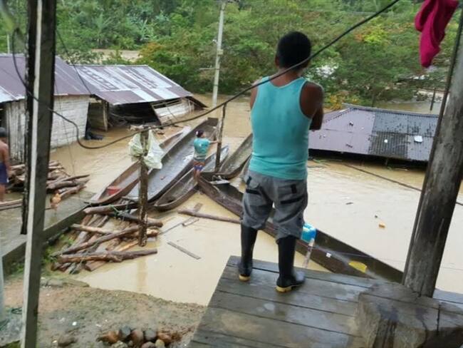 Inundación en el Chocó. Foto: