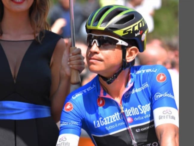 Esteban Chaves perdió tiempo y se alejó del podio en el Giro de Italia. Foto: Colprensa