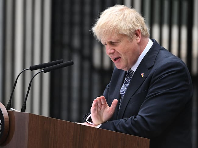 Boris Johnson anunció su renuncia como primer ministro de Reino Unido. (Photo by Leon Neal/Getty Images)