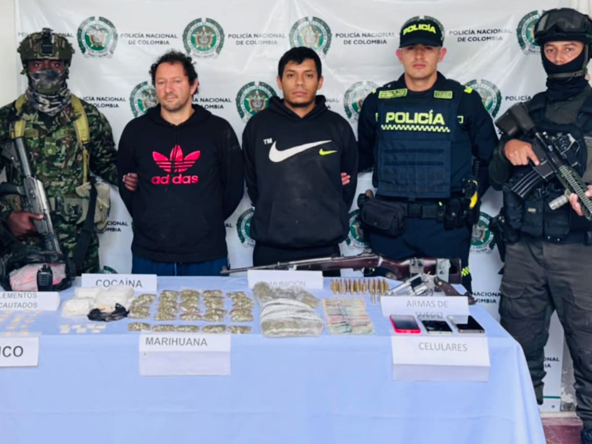 Capturaron en Santuario, Risaralda, a alias ‘Tío’ y alias ‘Lechuza’, miembros del Clan del Golfo