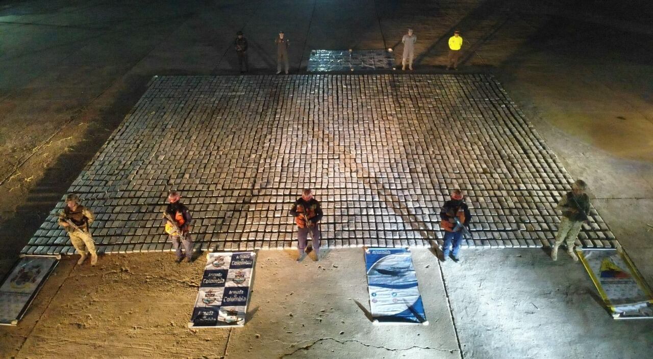 Incautación de cocaína. Foto: suministrada. 