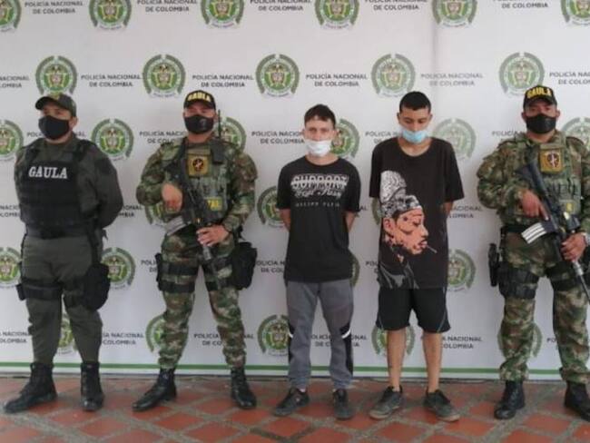 Capturados por fingir un secuestro para extorsionar a su abuelo. Crédito: Fiscalía.