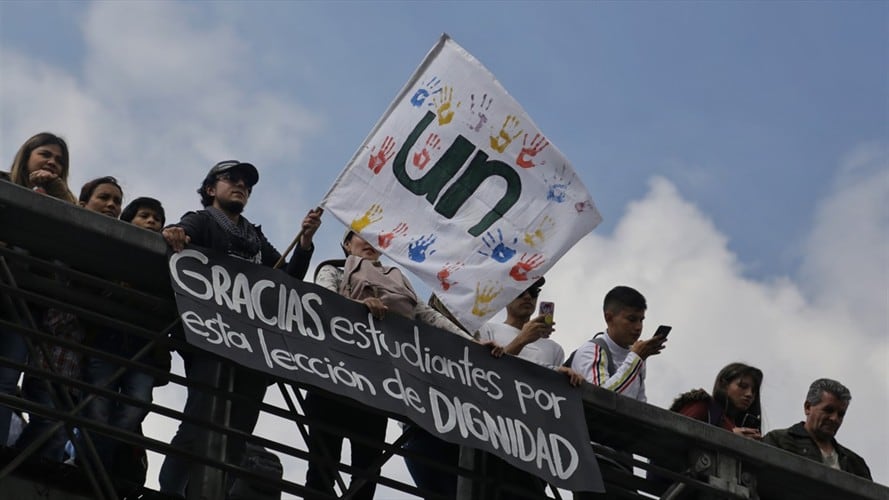 Estudiantes anuncian nueva movilizaciuón el próximo 10 de octubre. Foto: Colprensa