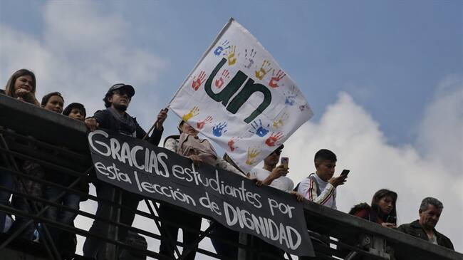 Estudiantes anuncian nueva movilizaciuón el próximo 10 de octubre. Foto: Colprensa
