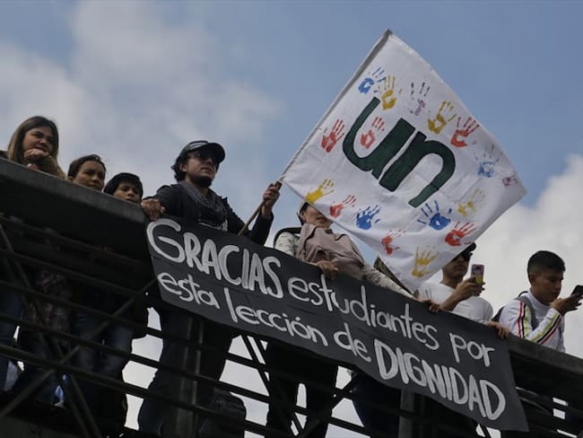 Estudiantes anuncian nueva movilizaciuón el próximo 10 de octubre. Foto: Colprensa