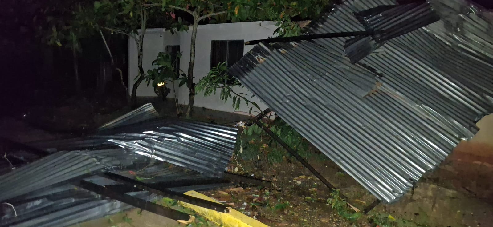 Fuerte vendaval afectó la zona rural del municipio de Buenavista, Córdoba. Foto: cortesía Alcaldía de Buenavista.