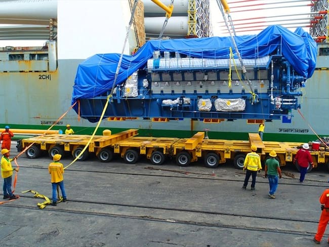 Arribó al Puerto de Santa Marta carga pesada para construcción de termoeléctrica . Foto: Puerto de Santa Marta