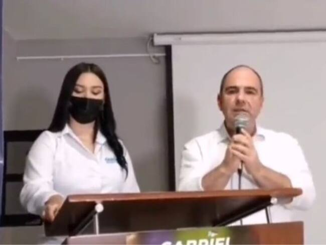 Evento de campaña de Gabriel Vallejo Chujfi. Crédito: Captura de video.