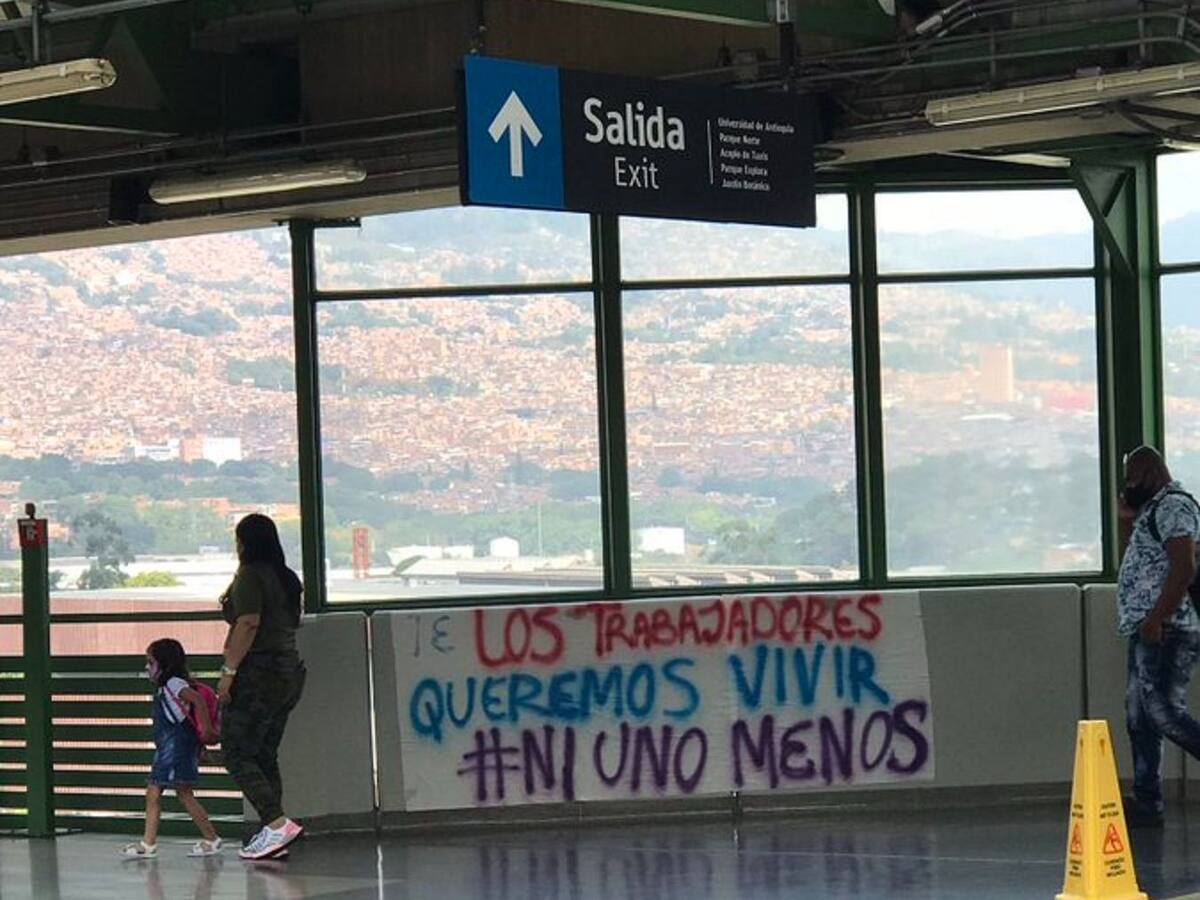 “Los trabajadores queremos vivir” empleados del Metro de Medellín