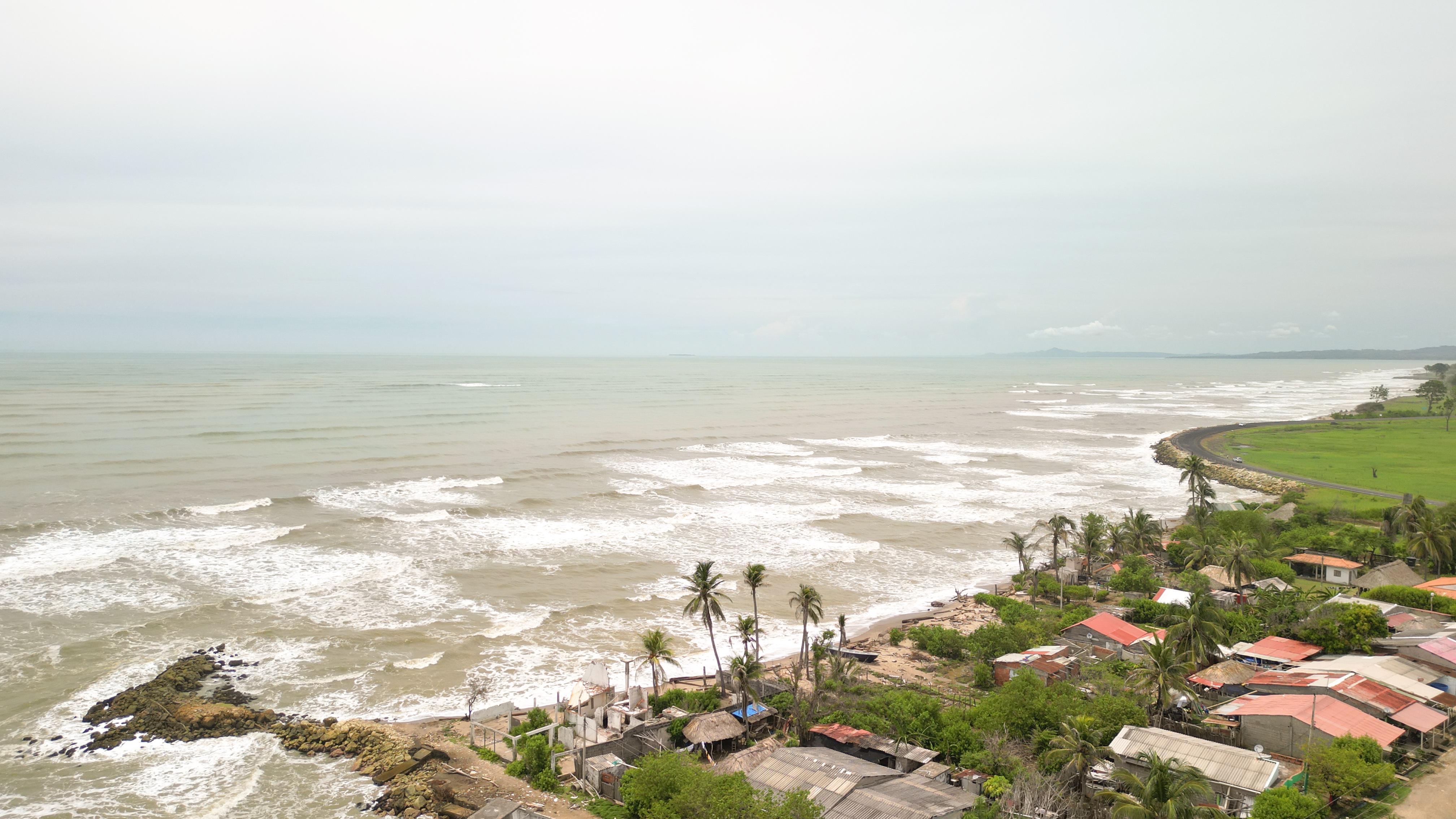 Erosión costera en Córdoba. Foto: prensa Gobernación de Córdoba.