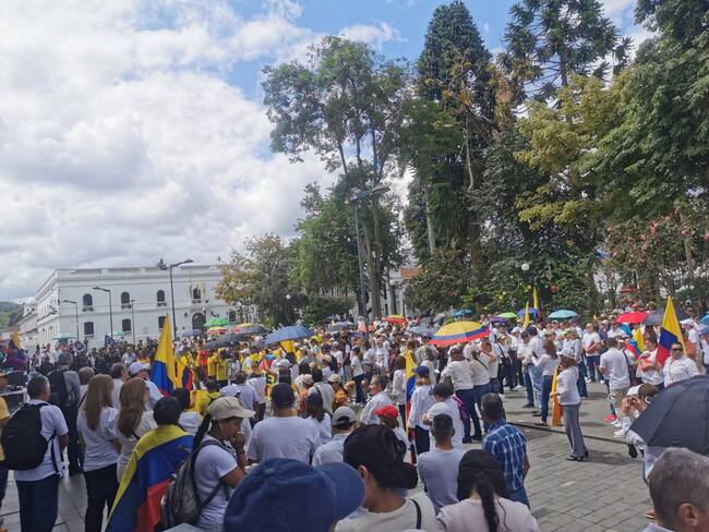 Popayán vivió una jornada de protesta pacífica: Crédito: W Radio.