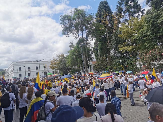Popayán vivió una jornada de protesta pacífica: Crédito: W Radio.