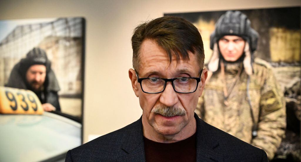 TOPSHOT - Member of the Liberal Democratic Party of Russia (LDPR), Viktor Bout poses during the opening of an art exhibition in Moscow on March 7, 20213. - Viktor Bout, who was serving a 25-year sentence in a US prison, was exchanged in Abu Dhabi for American basketball star Brittney Griner. (Photo by Alexander NEMENOV / AFP) (Photo by ALEXANDER NEMENOV/AFP via Getty Images)