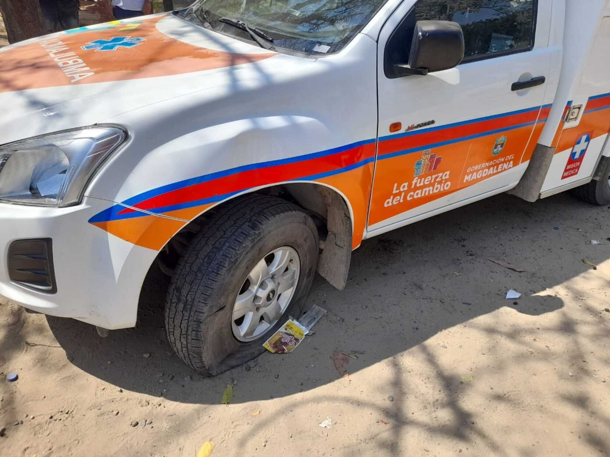 Así quedó la ambulancia/ Hospital de San Zenón