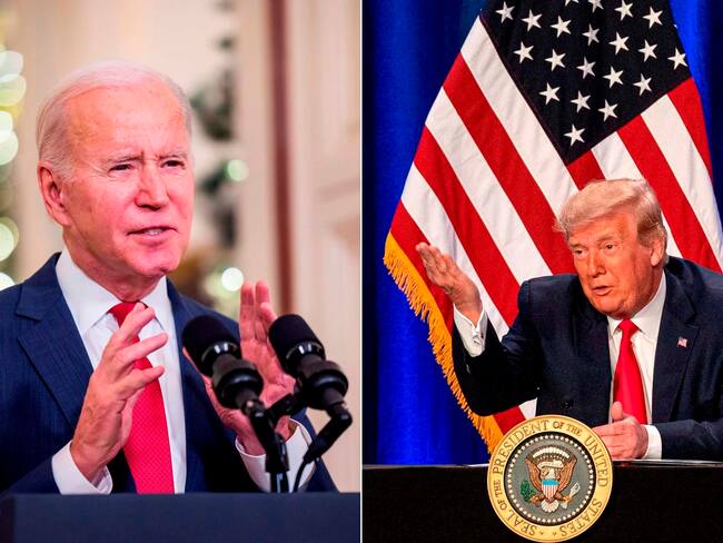 El presidente de Estados Unidos, Joe Biden y el expresidente, Donald J. Trump. Foto: EFE/Jim Lo Scalzo/Giorgio Viera ARCHIVO