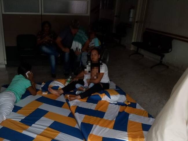 Montería: madres se toman instalaciones de Coomeva exigiendo medicamentos para sus hijos. Foto: Cortesía