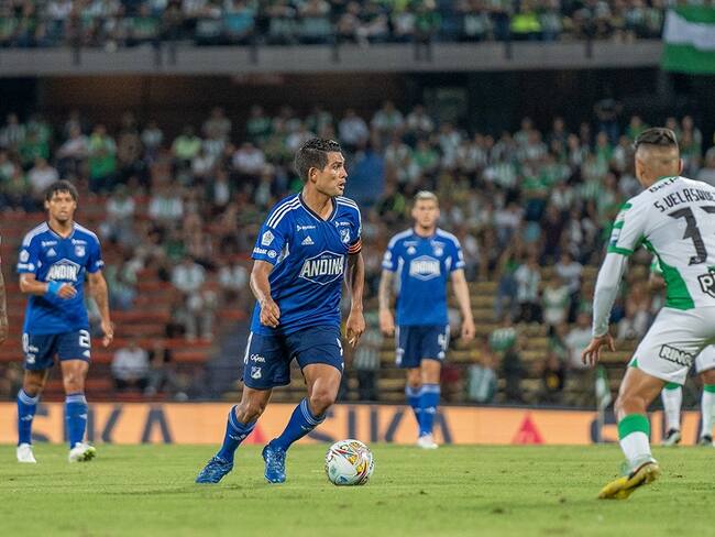 Millonarios vs. Nacional por la primera fecha de los cuadrangulares finales de la Liga colombiana ll. 12 de noviembre de 2023. Foto: Twitter oficial Millonarios FC.