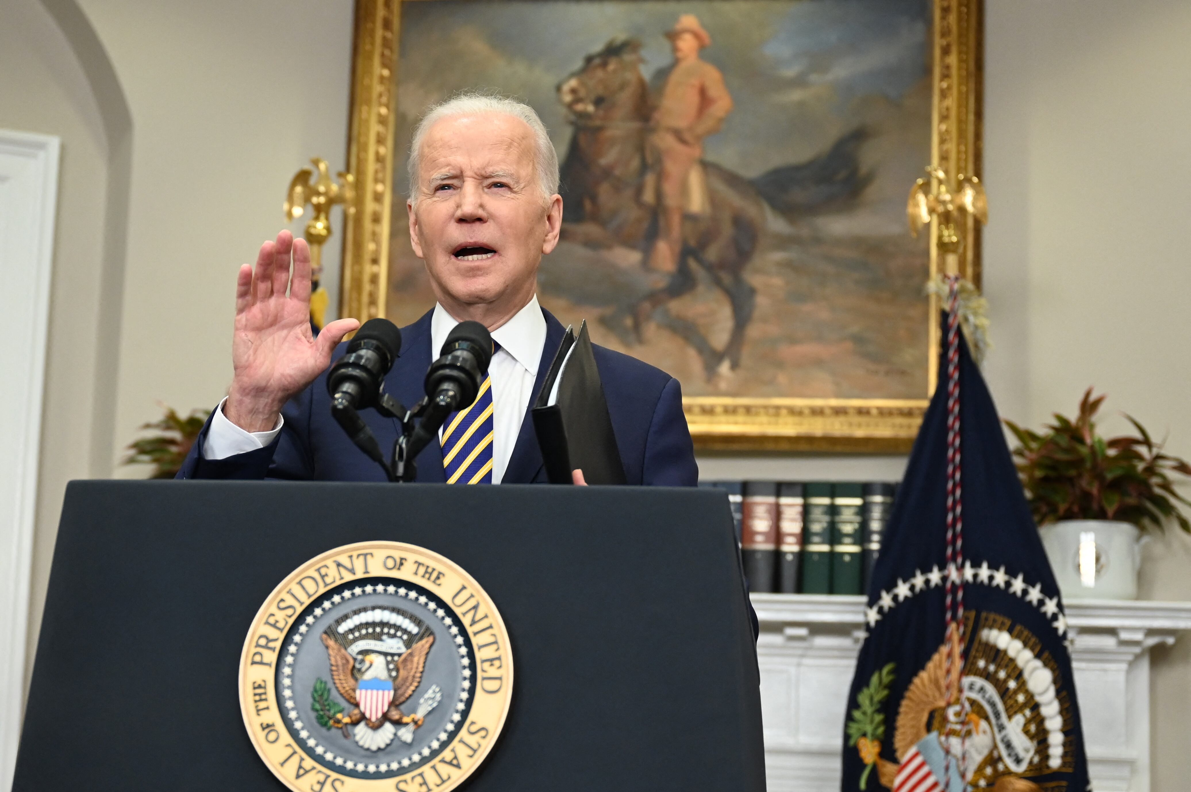 Joe Biden, Presidente de Estados Unidos. (Photo by Jim WATSON / AFP) (Photo by JIM WATSON/AFP via Getty Images)