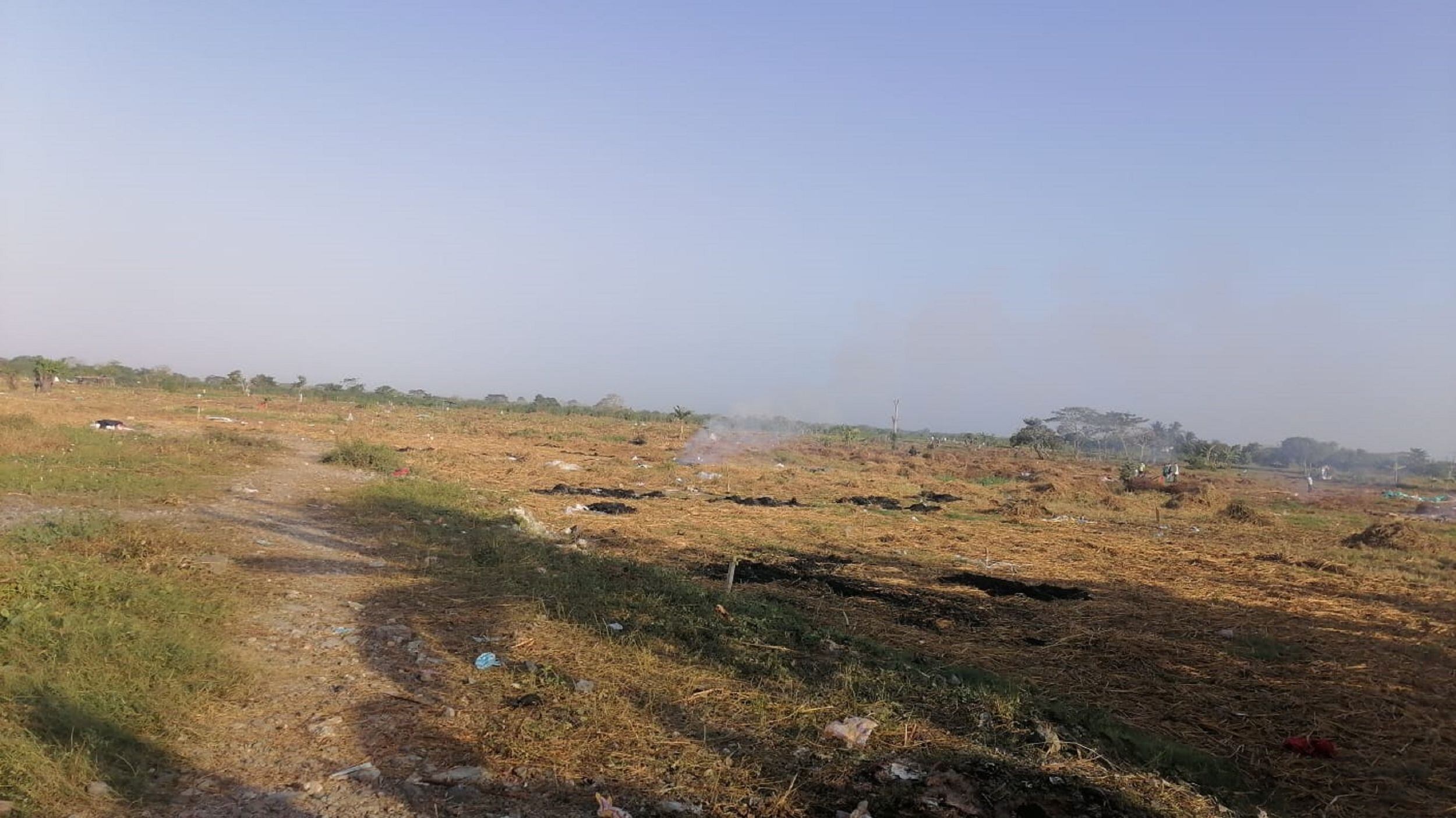 Un herido y nueve detenidos deja desalojo de un humedal en Montería. Foto: cortesía.