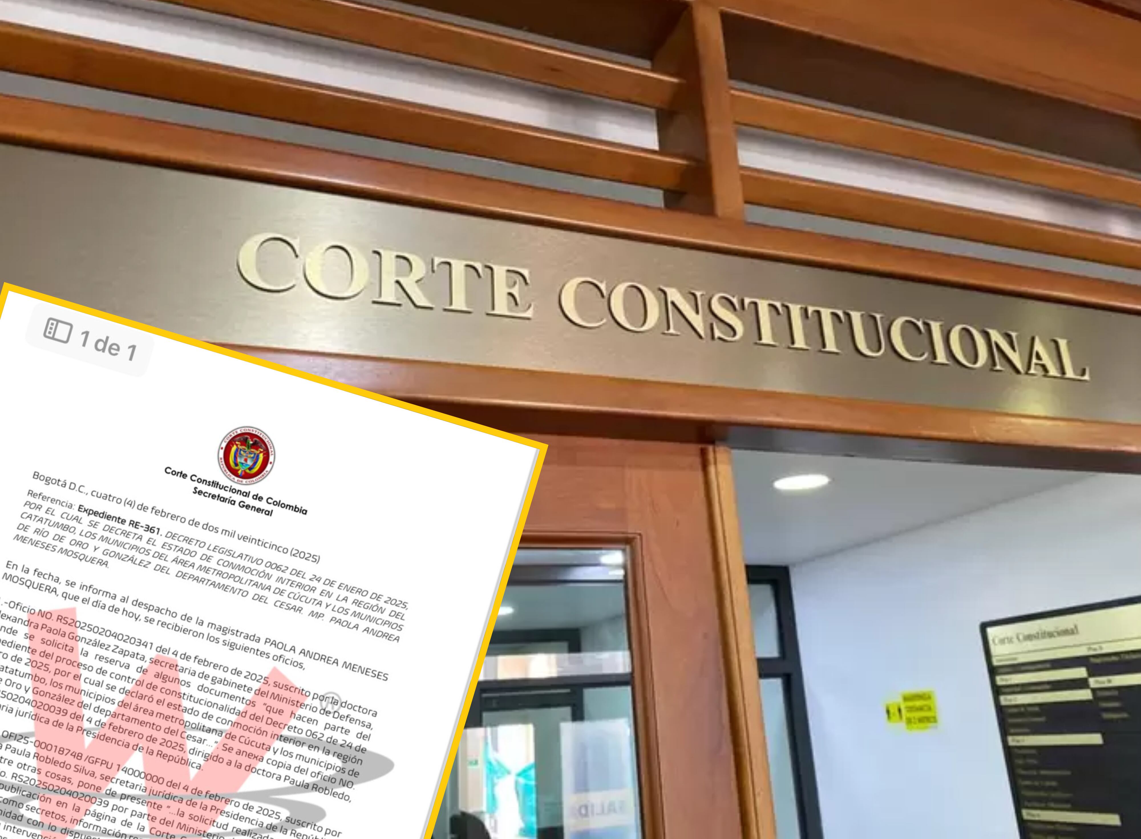 Documentos prueban que información de inteligencia estuvo pública en página de Corte Constitucional 