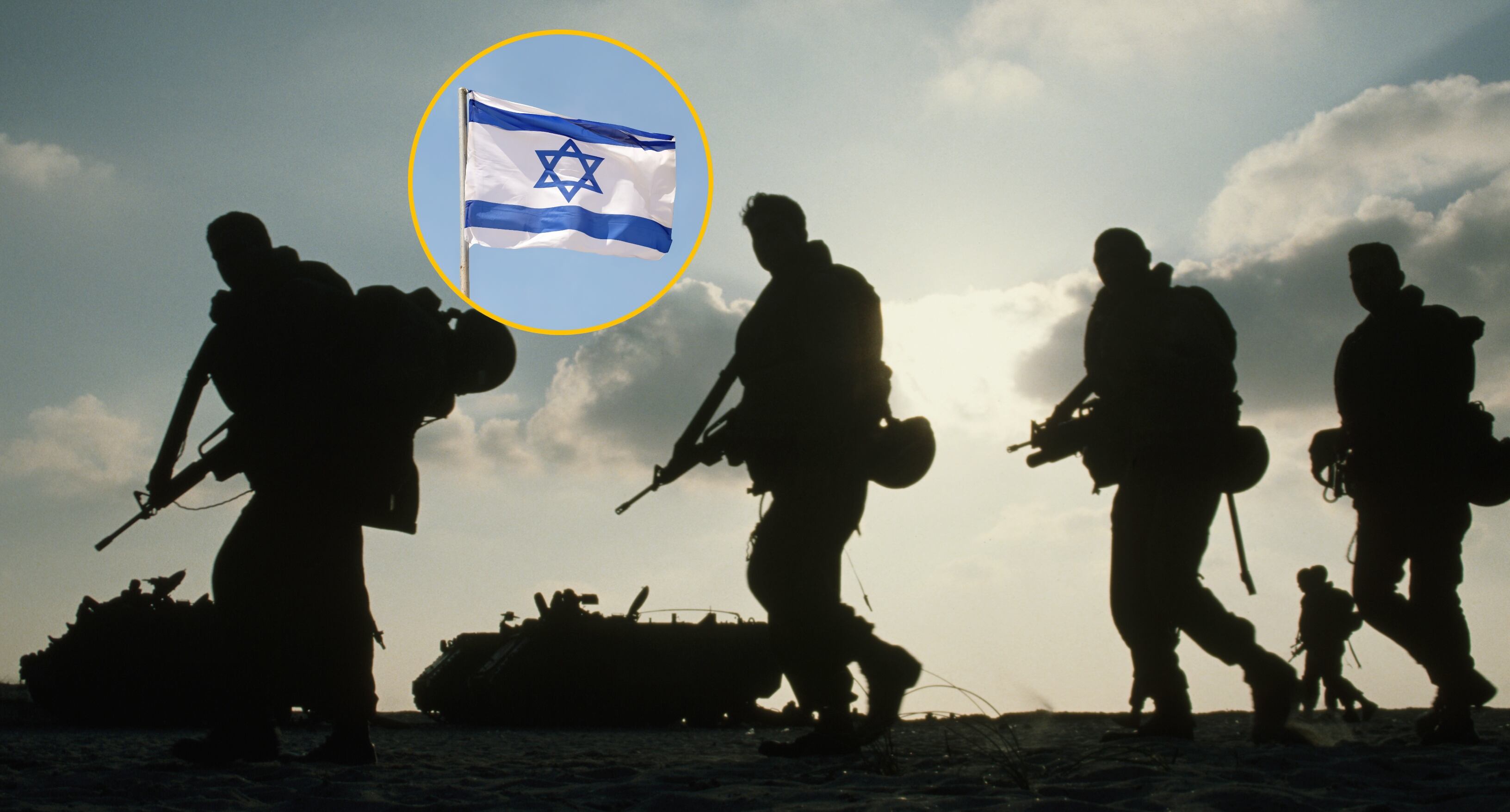 Referencia de ejército y bandera de Israel. Foto: Nick Brundle Photography vía Getty Images. 