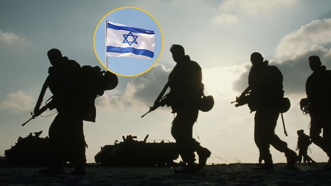 Referencia de ejército y bandera de Israel. Foto: Nick Brundle Photography vía Getty Images.