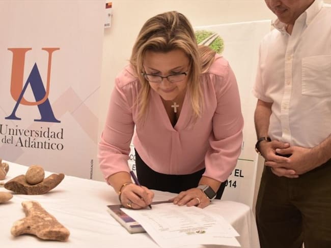 Estos elementos arqueológicos no solo reposarán en la universidad para ser exhibidos, sino que, además, podrán ser objeto de estudio. Foto: Uniatlántico