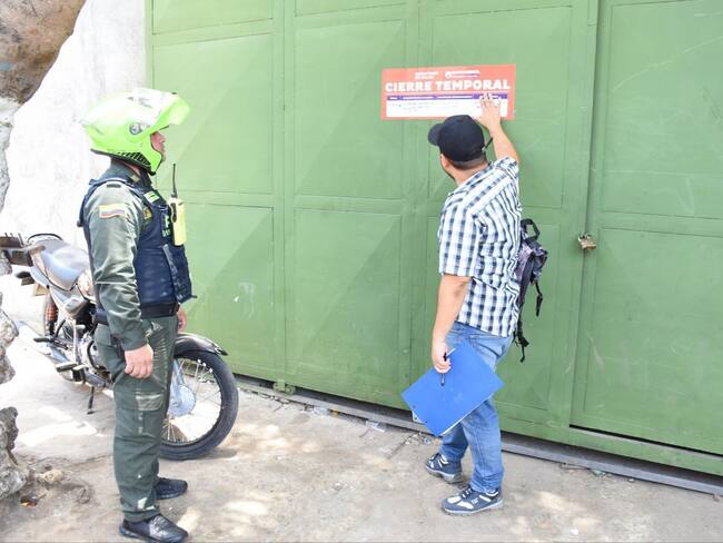 Cierre de chiveras/ Alcaldía de Santa Marta