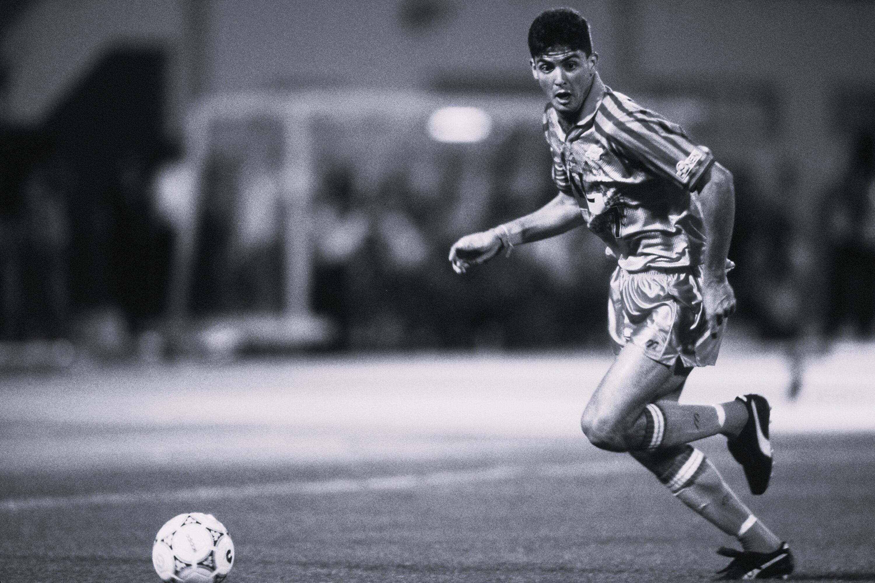 Edu Manga con el Shimizu S-Pulse de Japón el 5 de junio de 1993. FOTO: J.LEAGUE/Getty Images