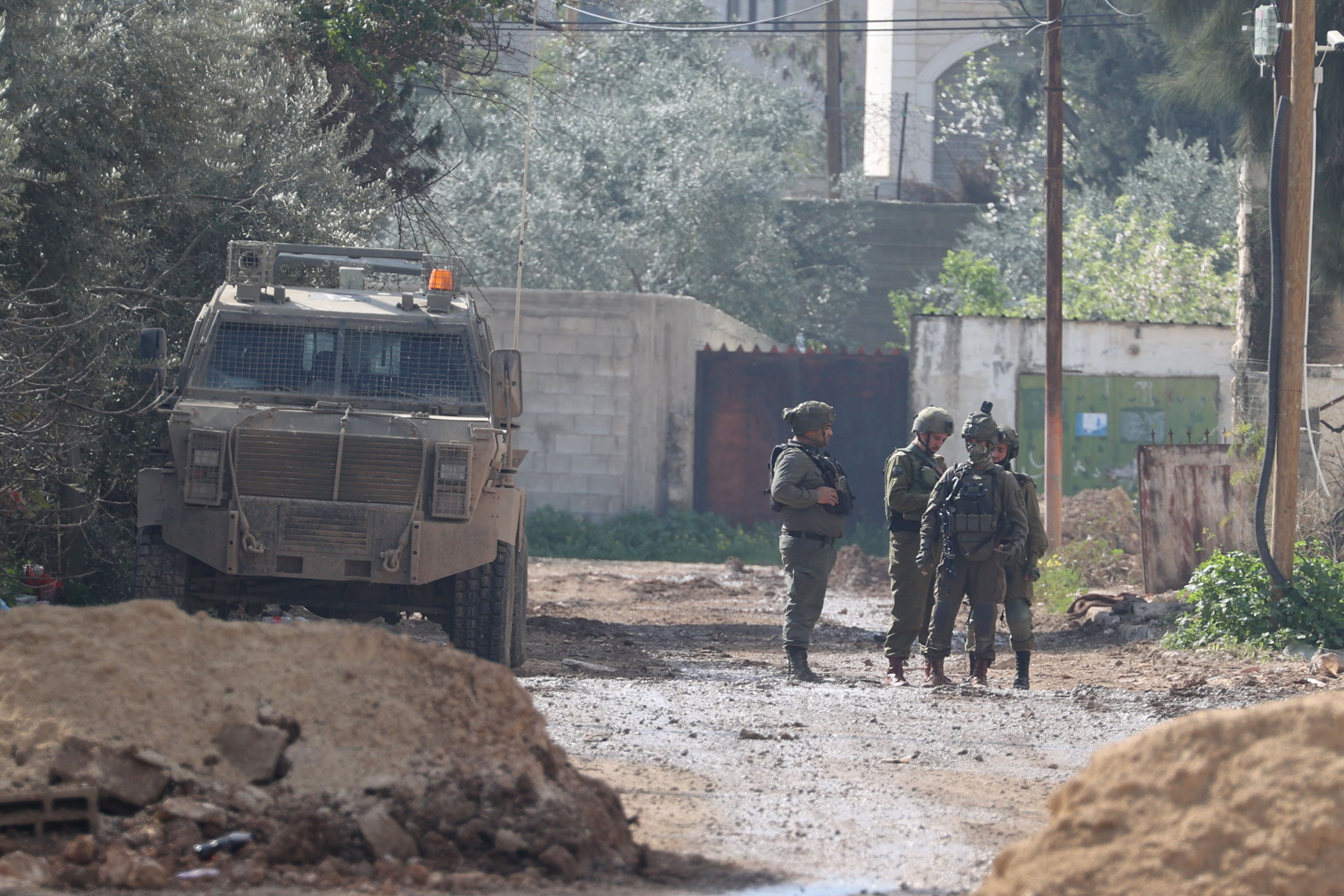 Soldados israelís. FOTO: Issam Rimawi/Anadolu /Getty Images