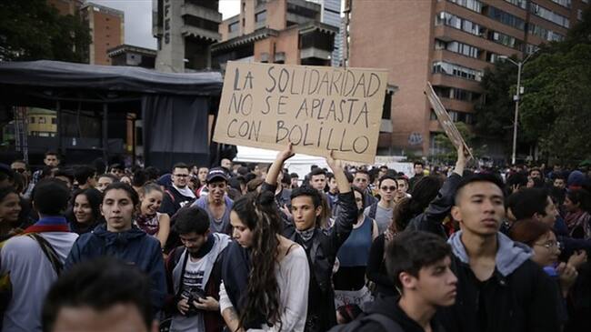 Protestas estudiantiles. Foto: Colprensa