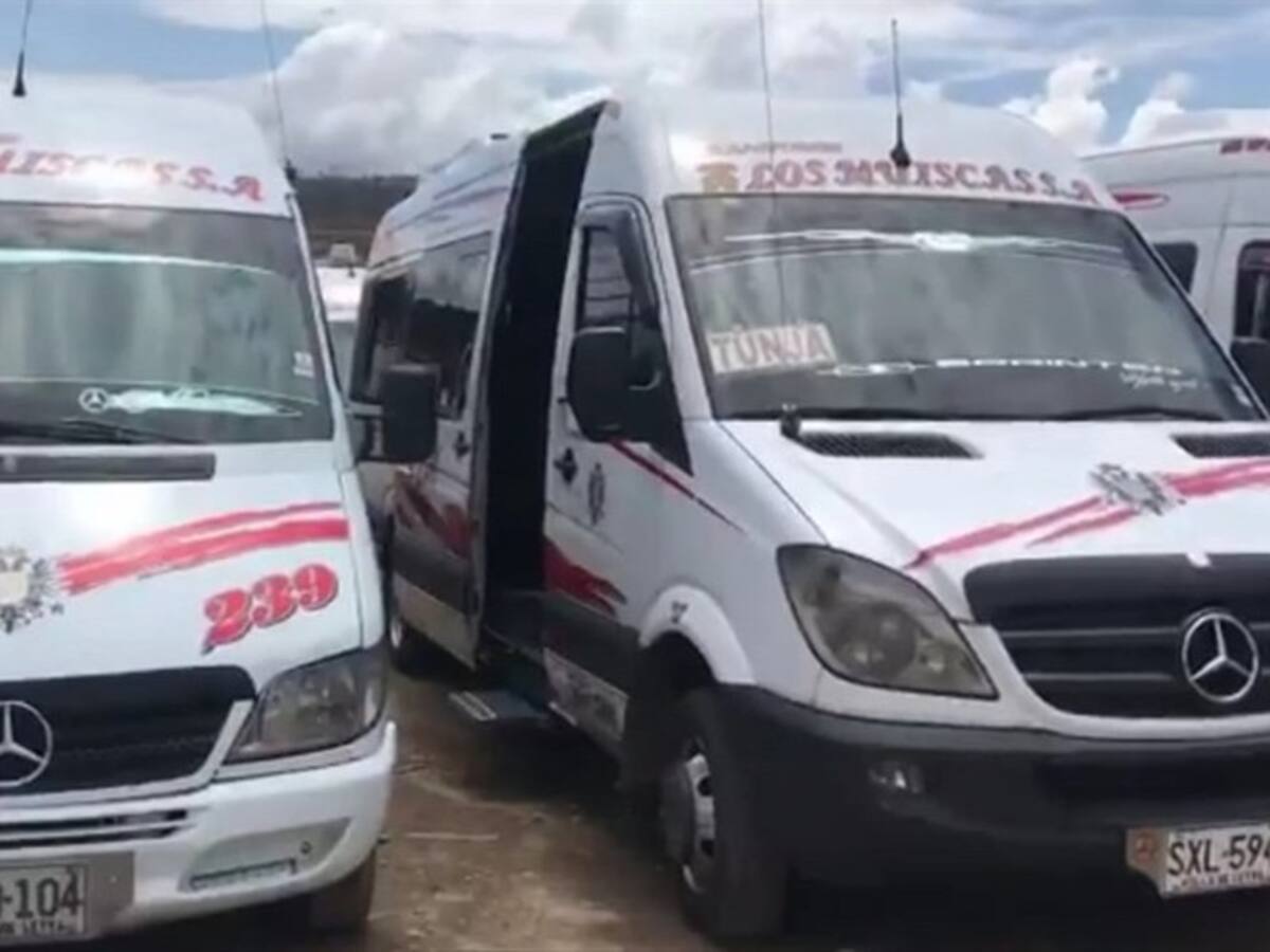 Conductores protestan por supuestos incumplimientos de empresa Los Muiscas en Tunja