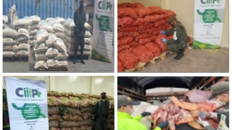 Se incautaron $75 millones en productos agropecuarios en zonas de frontera. Foto: Cortesía ICA