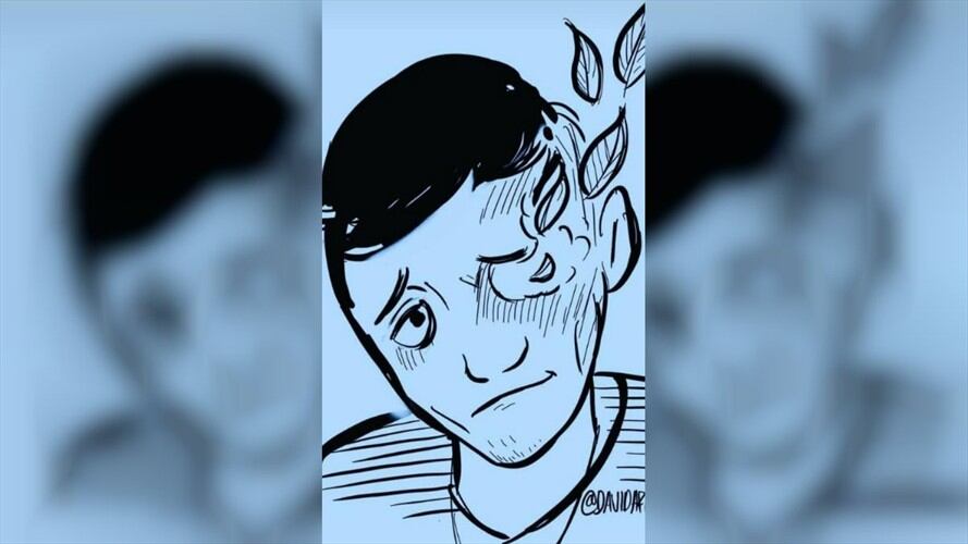 En redes sociales empezó a circular una imagen con la etiqueta #FuerzaJohnJairoAstudillo. Foto: @davidariastattoo en Twitter