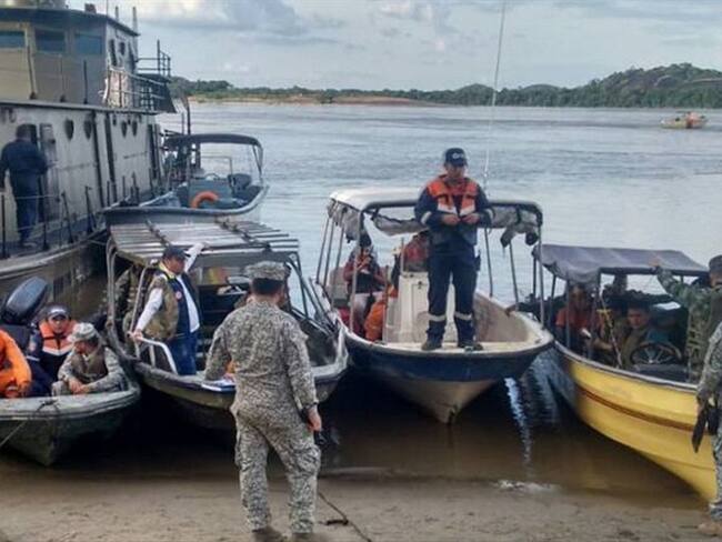Armada recuperó 3 cuerpos del naufragio en el Orinoco. Foto: Armada Nacional