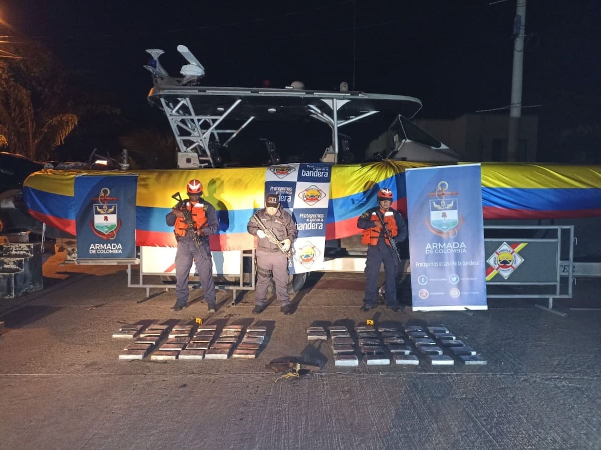 Armada incautó 54 kilogramos de clorhidrato de cocaína en Santa Marta