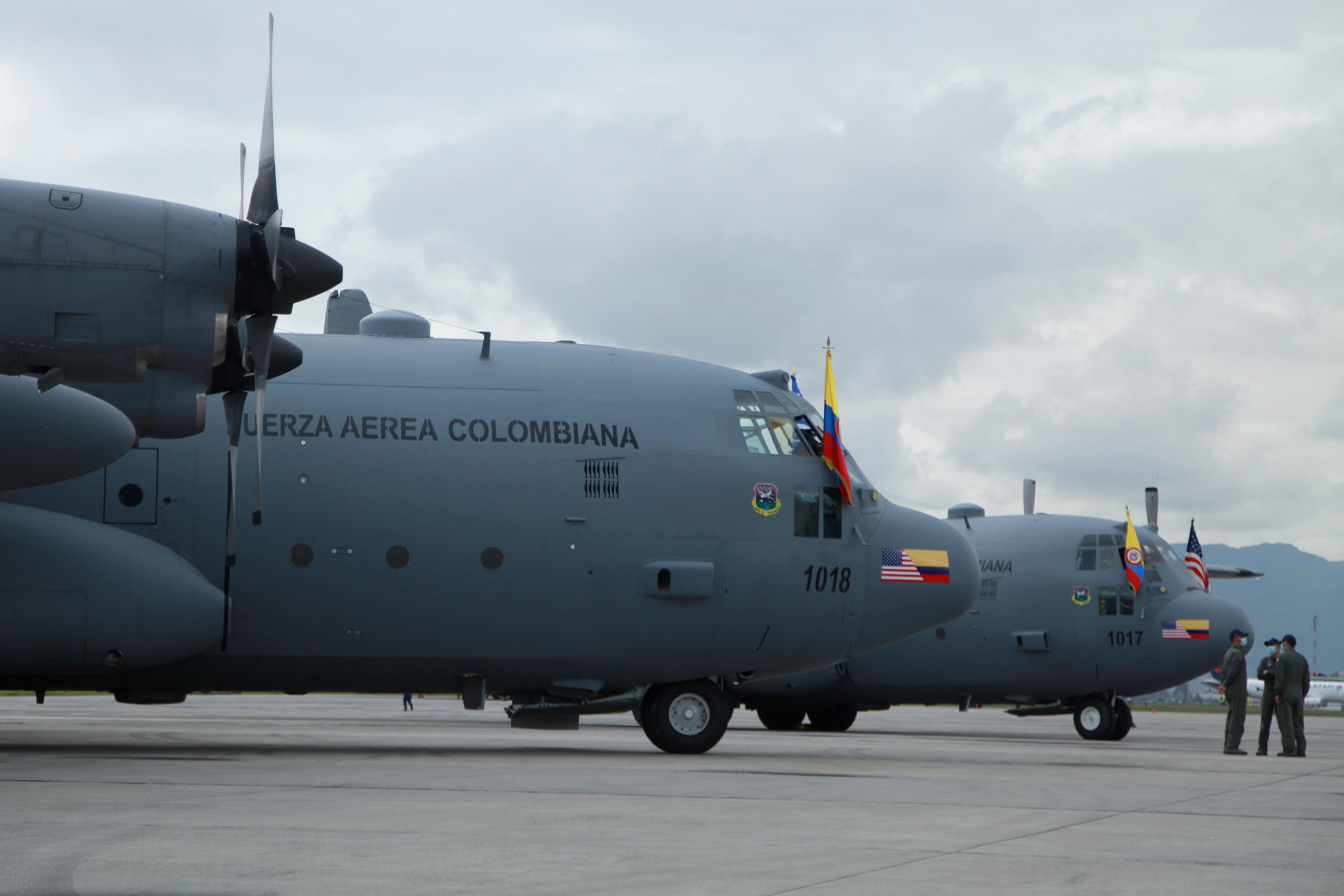 En imágenes, dos aeronaves C-130 Hércules, donadas por la Fuerza Aérea de los Estados Unidos a la Fuerza Aérea Colombiana / Foto: Colprensa