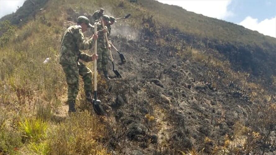 Incendio afectó cerca de 70 hectáreas de zona de frailejones en Monguí, Boyacá . Foto: Jorge Herrera