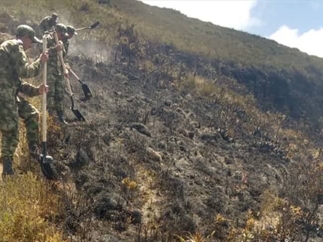Incendio afectó cerca de 70 hectáreas de zona de frailejones en Monguí, Boyacá . Foto: Jorge Herrera