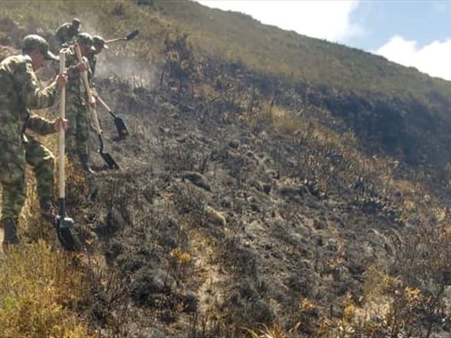 Incendio afectó cerca de 70 hectáreas de zona de frailejones en Monguí, Boyacá  . Foto: Jorge Herrera