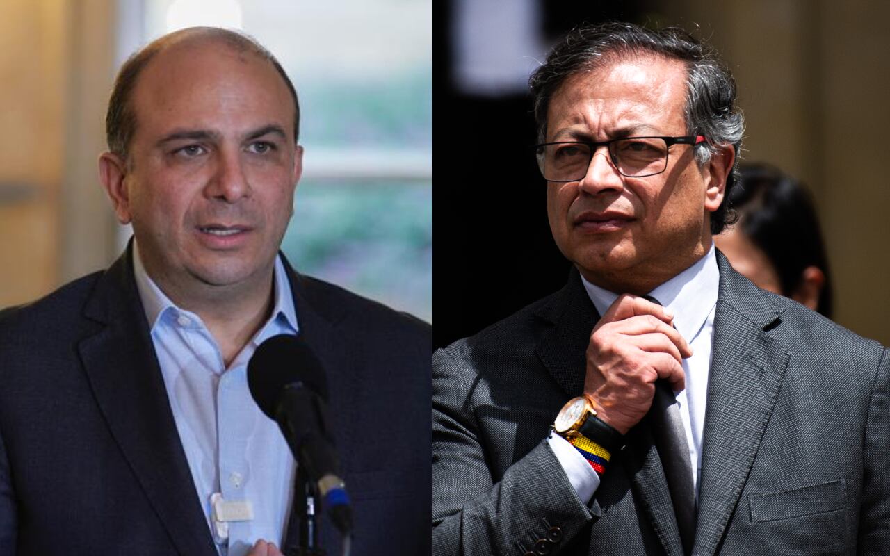 El presidente Gustavo Petro y el defensor del Pueblo, Carlos Camargo. Foto: Getty Images y Cortesía.