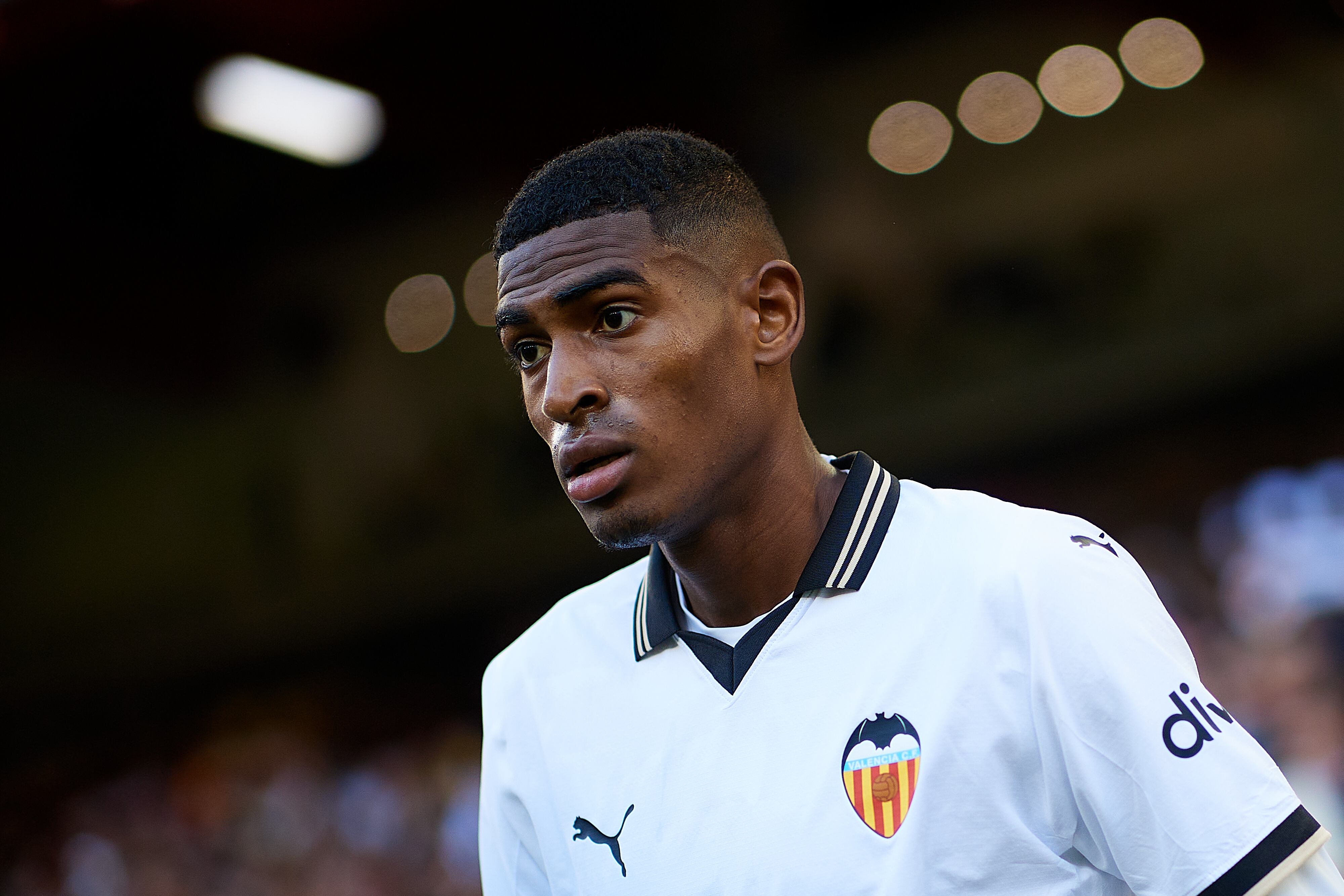 Cristhian Mosquera, defensa colombo-español del Valencia. Foto: David Aliaga/NurPhoto/Getty images
