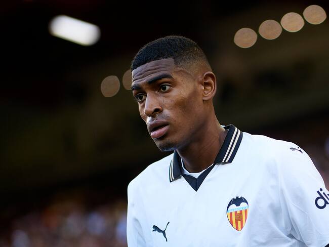 Cristhian Mosquera, defensa colombo-español del Valencia. Foto: David Aliaga/NurPhoto/Getty images