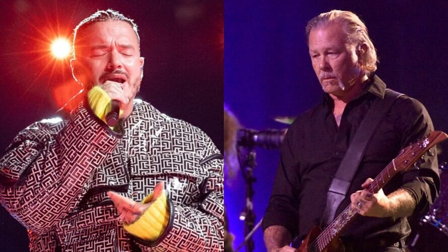 J Balvin lanzo el 'cover' de 'Wherever I May Roam' de Metallica. Foto: Getty Images/Emma McIntyre/ Tim Mosenfelder