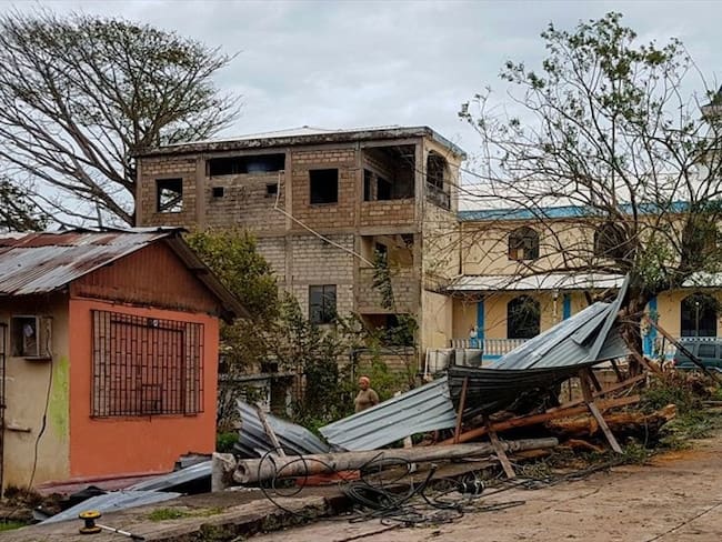 Afectaciones estructurales en la isla de San Andrés. Foto: Getty Images